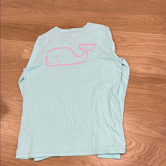 Vineyard Vines Aqua Long Sleeve Tee Sz M - Picture 4 of 4